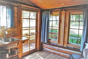 View to the Patio from the Calamity Jane Cabin Kitchen